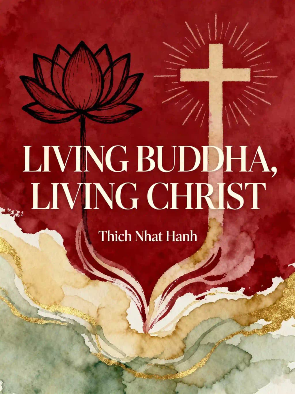 Living Buddha, living Christ book cover
