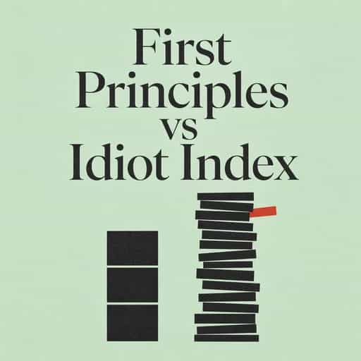 Buchcover von Elon Musk: First Principles and the Idiot Index