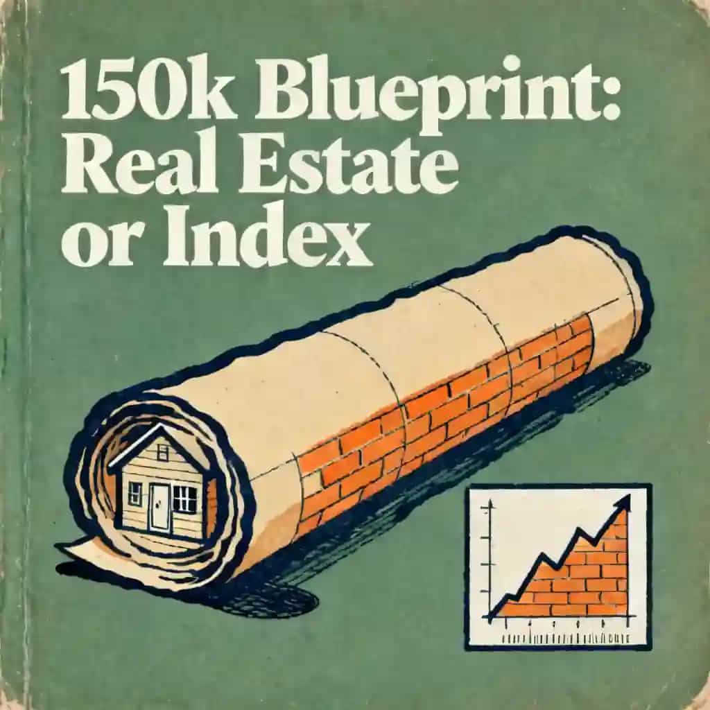 Couverture du livre The $150k Wealth Blueprint: Real Estate vs. Index Funds