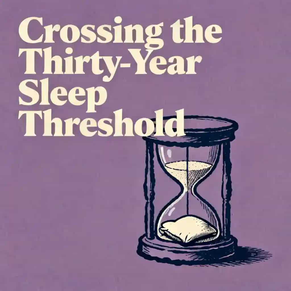 Copertina del libro The Thirty-Year Sleep Threshold