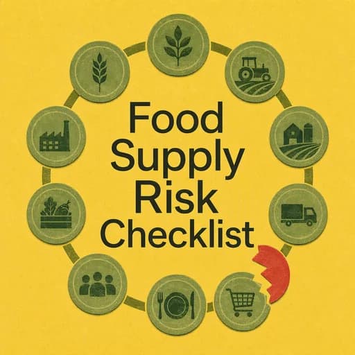 The Food Supply Risk Checklist: UK Drought and Food Security