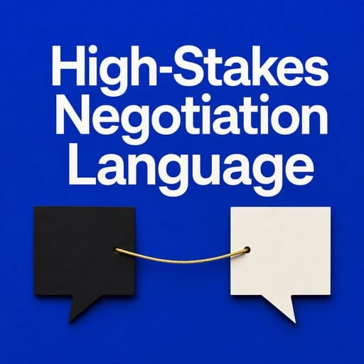 Negotiation Presence: Language for High-Stakes Business Deals