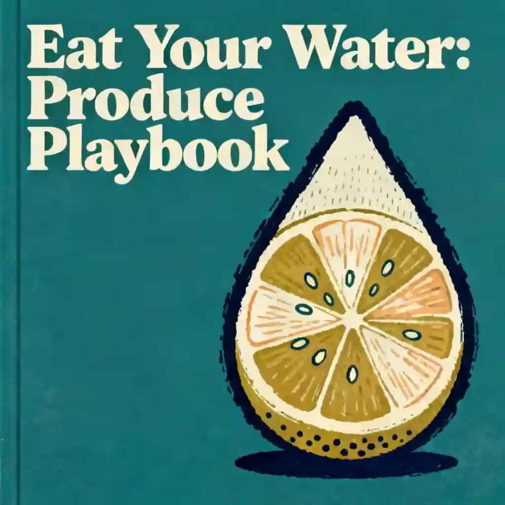 Copertina del libro Eating Your Water: The Produce Playbook