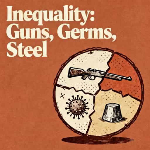 Capa do livro Guns, Germs, and Steel: The Roots of Inequality