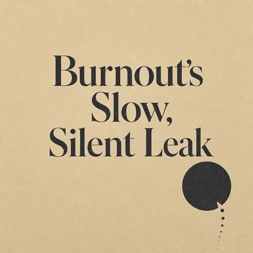 Burnout, the Slow Leak You Never Noticed