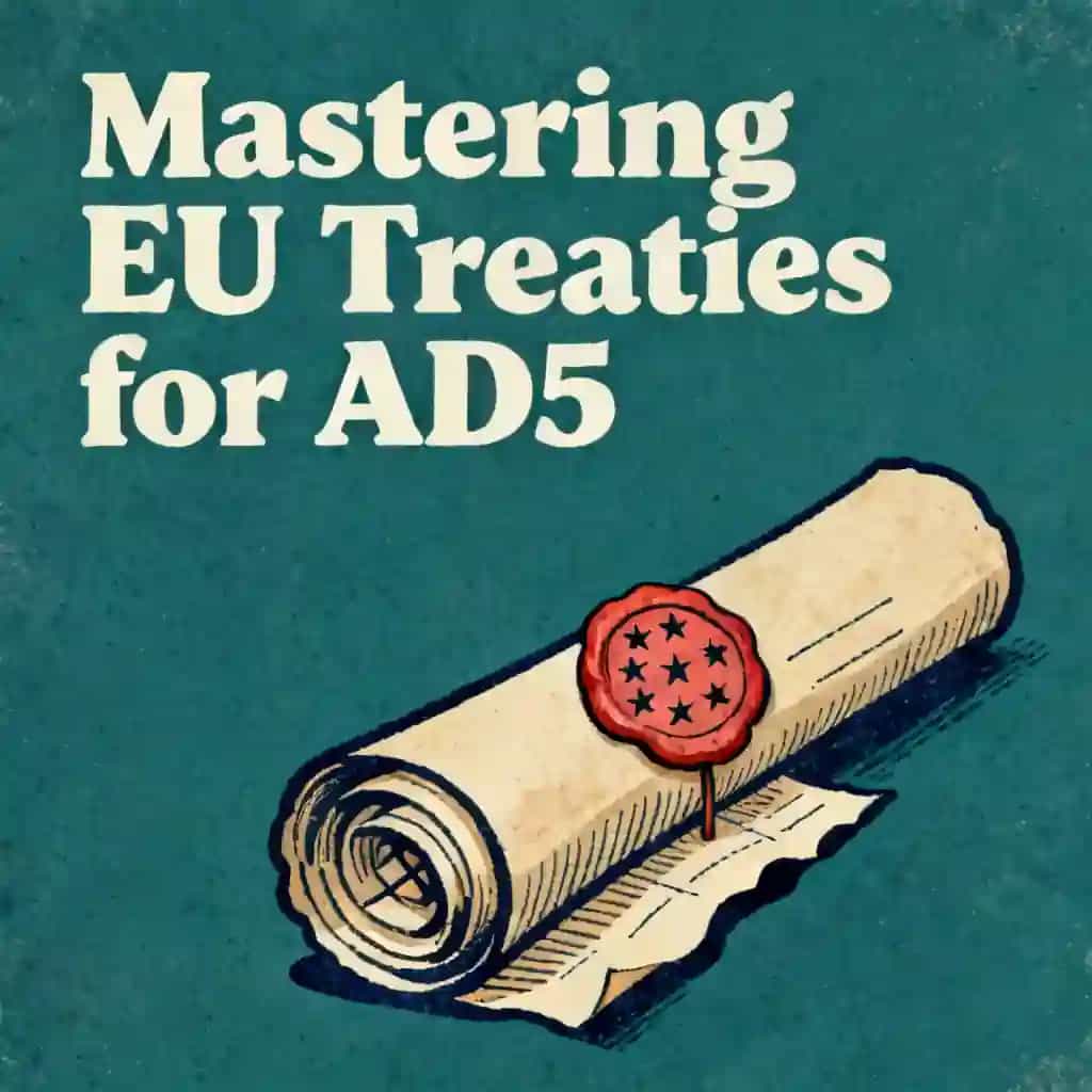 Capa do livro EU Law for EPSO AD5: Mastering the Treaties