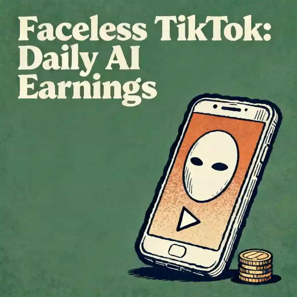 Couverture du livre TikTok Faceless Content: Earn Daily with AI Tools