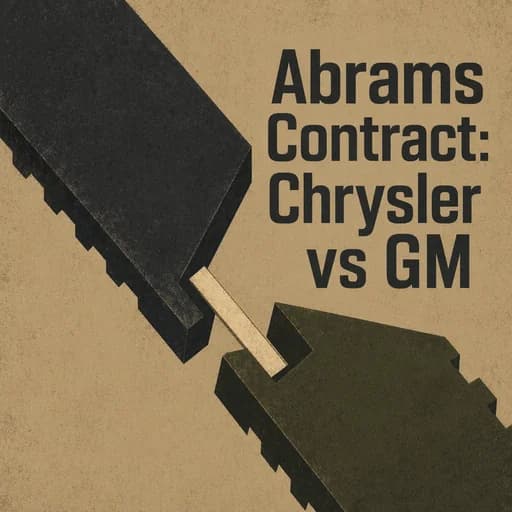 Chrysler vs. GM: The Battle for the M1 Abrams
