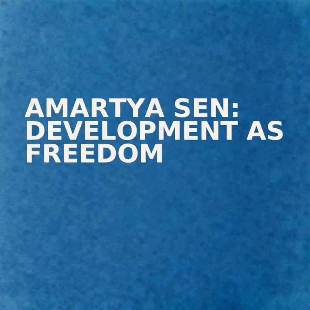Amartya Sen: Development as Freedom 책 표지