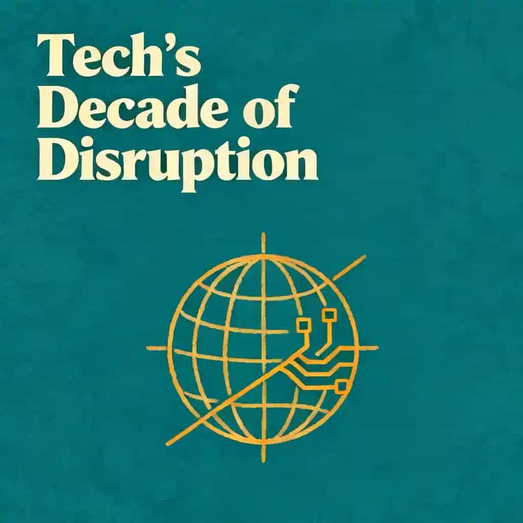 Обложка книги The Decade of Disruption: Tech Transforming Everything