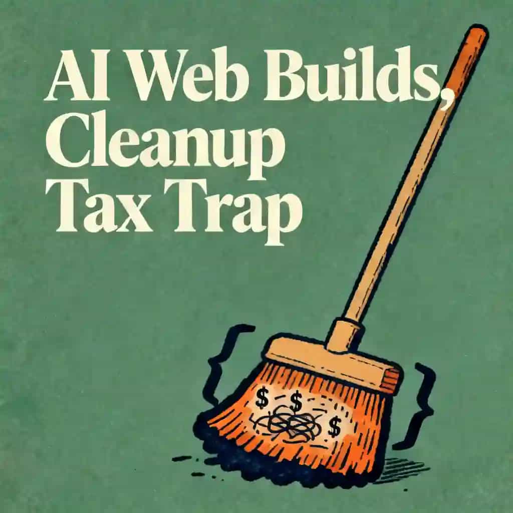 AI web development and the cleanup tax trap book cover