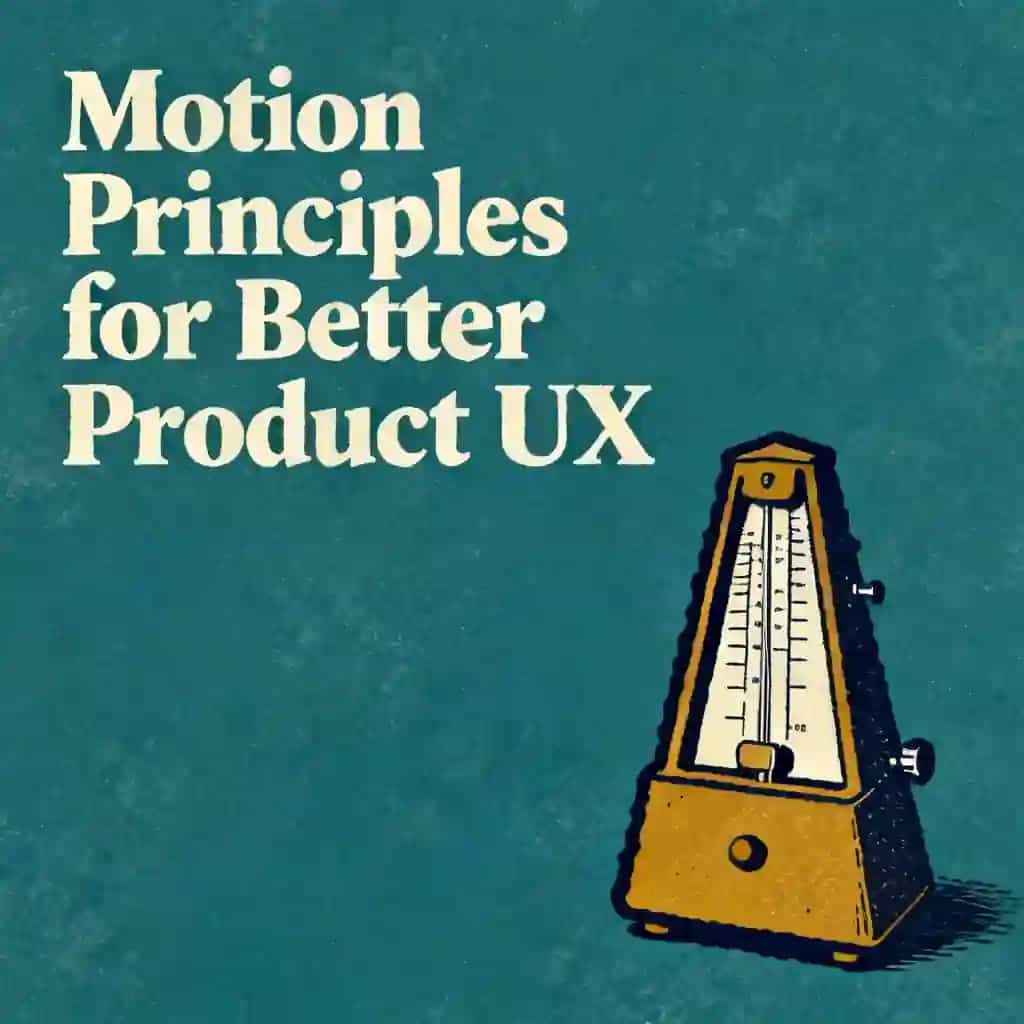 Couverture du livre Motion design principles for better product UX