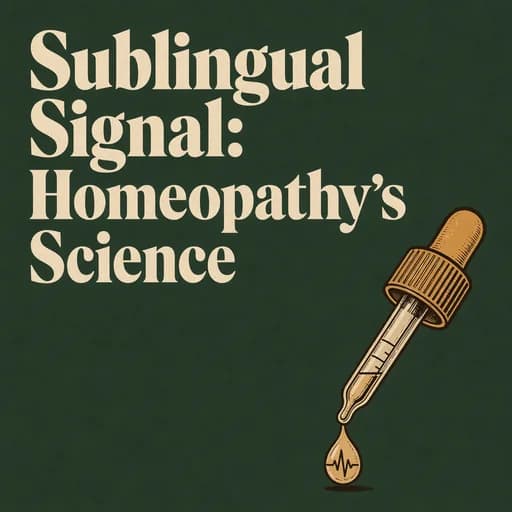 Homeopathy: The Science of the Sublingual Signal & Absorption