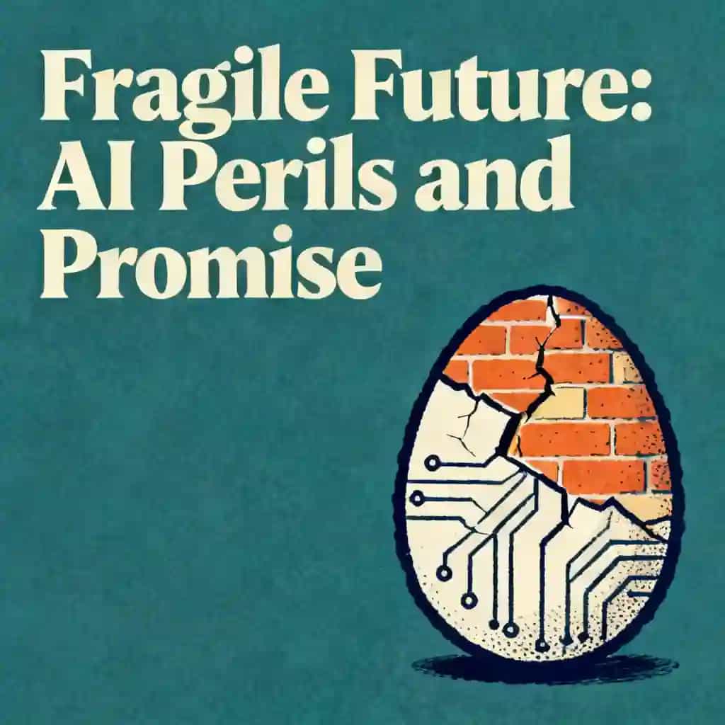 Buchcover von AI Pros and Cons in a Fragile Future