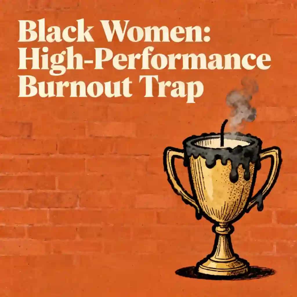 Couverture du livre Black woman burnout and the high-performance trap