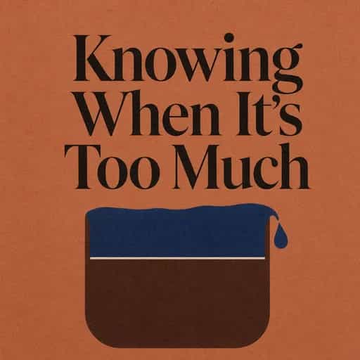 Capa do livro Knowing When It’s Too Much