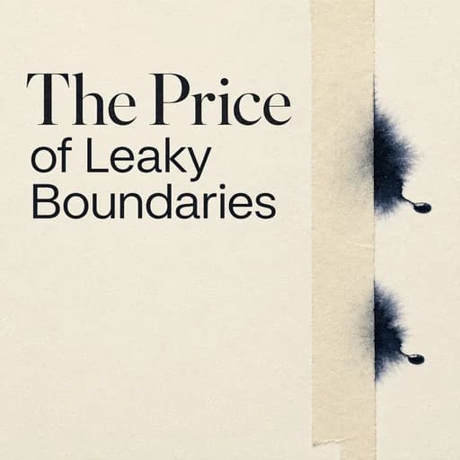 The Hidden Cost of Leaky Boundaries: Professional vs Private Life