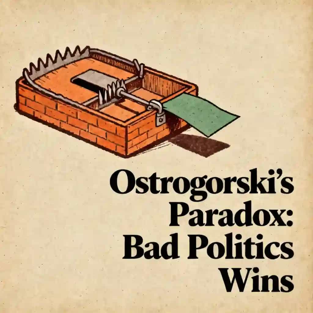 Capa do livro The Ostrogorski Paradox: Why Bad Politics Wins