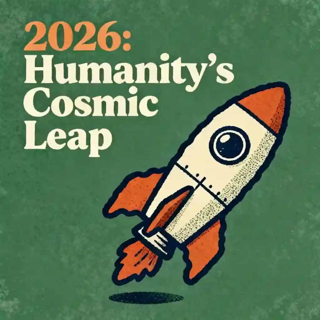 Couverture du livre 2026: Humanity's Cosmic Leap Forward