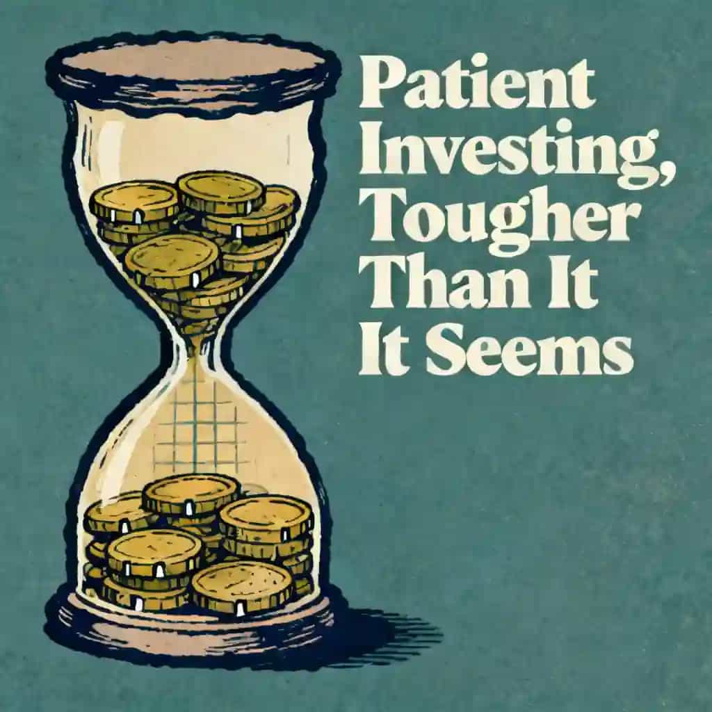 Copertina del libro Patient investing is harder than it looks