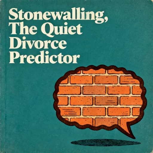 Stonewalling: The Quiet Habit That Predicts Divorce