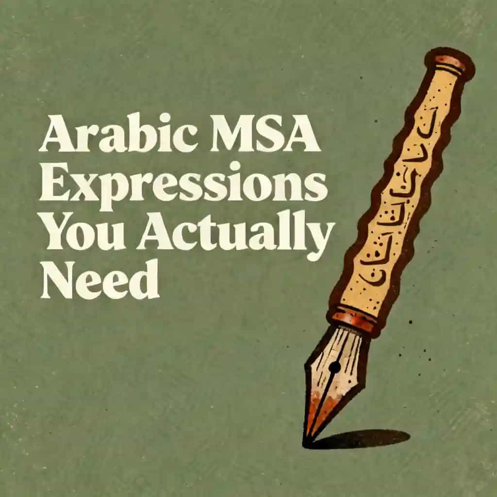 Arabic MSA expressions you actually need 책 표지