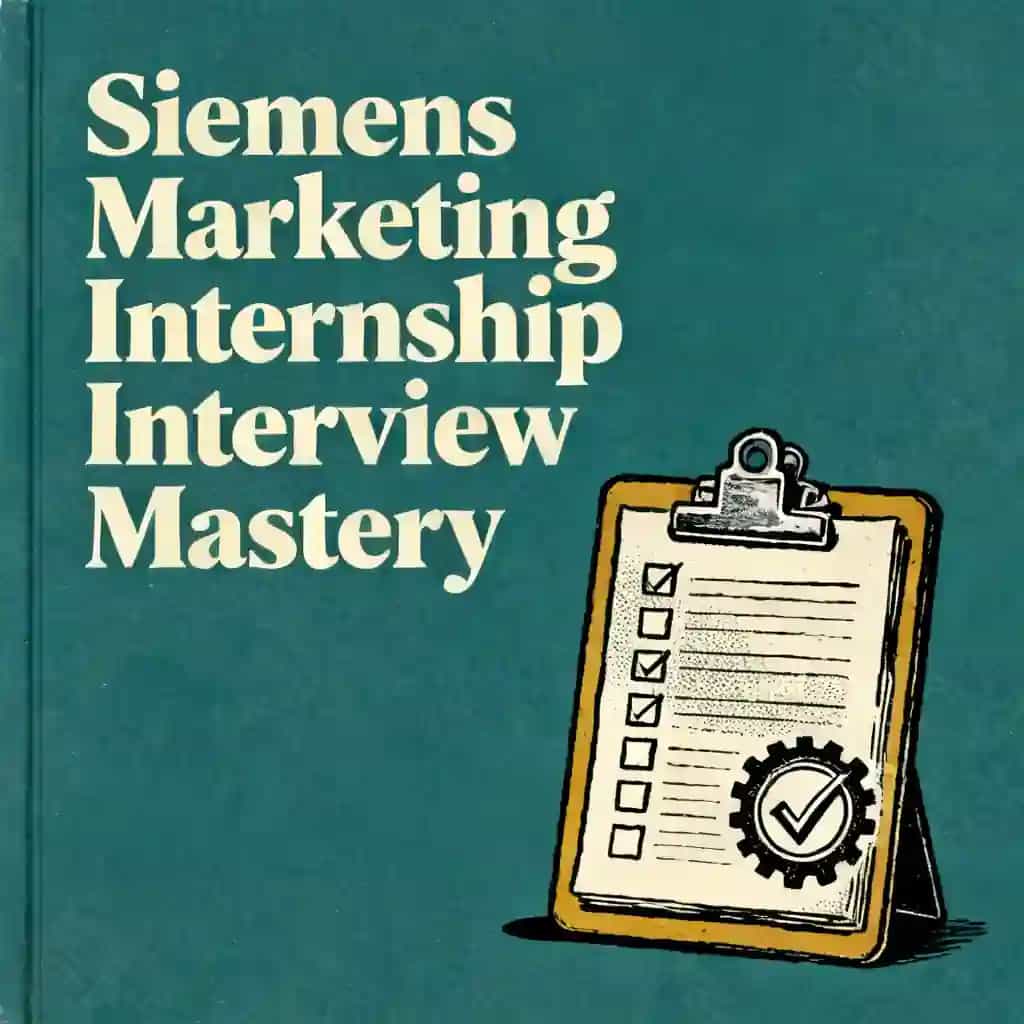 Mastering the Siemens Marketing Internship Interview 책 표지