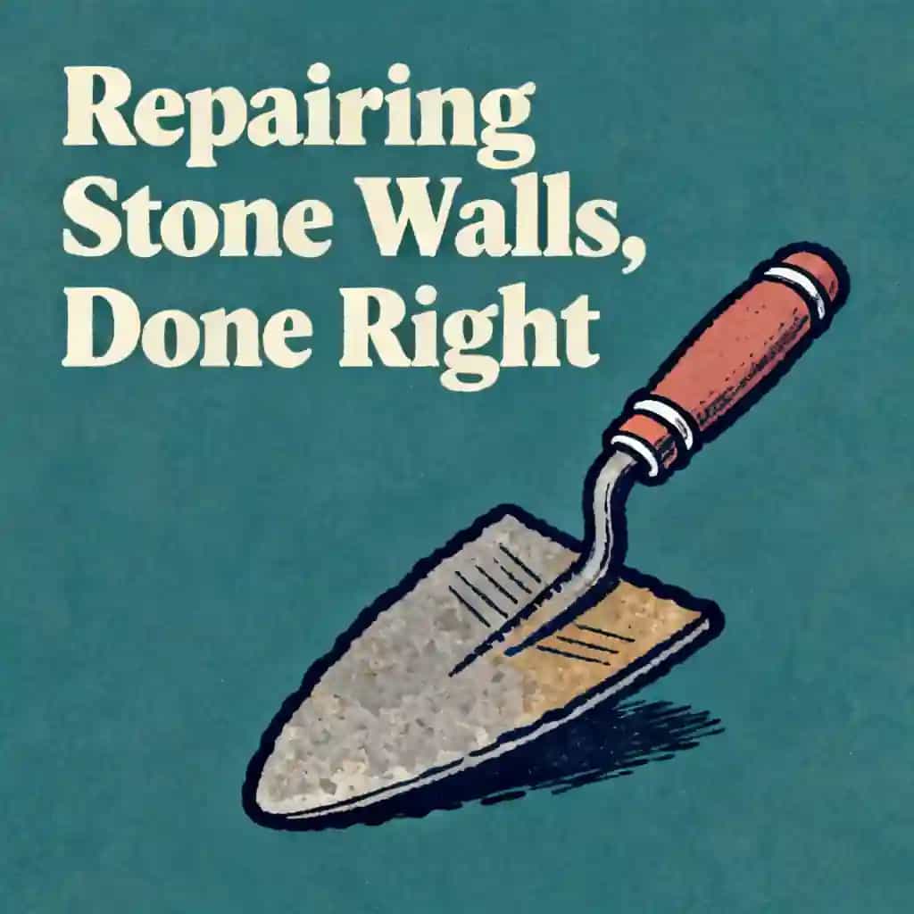 Repairing stone walls the right way book cover