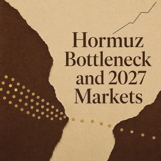 The Hormuz Bottleneck: Impact on Gold, Interest Rates, and 2027 Economy