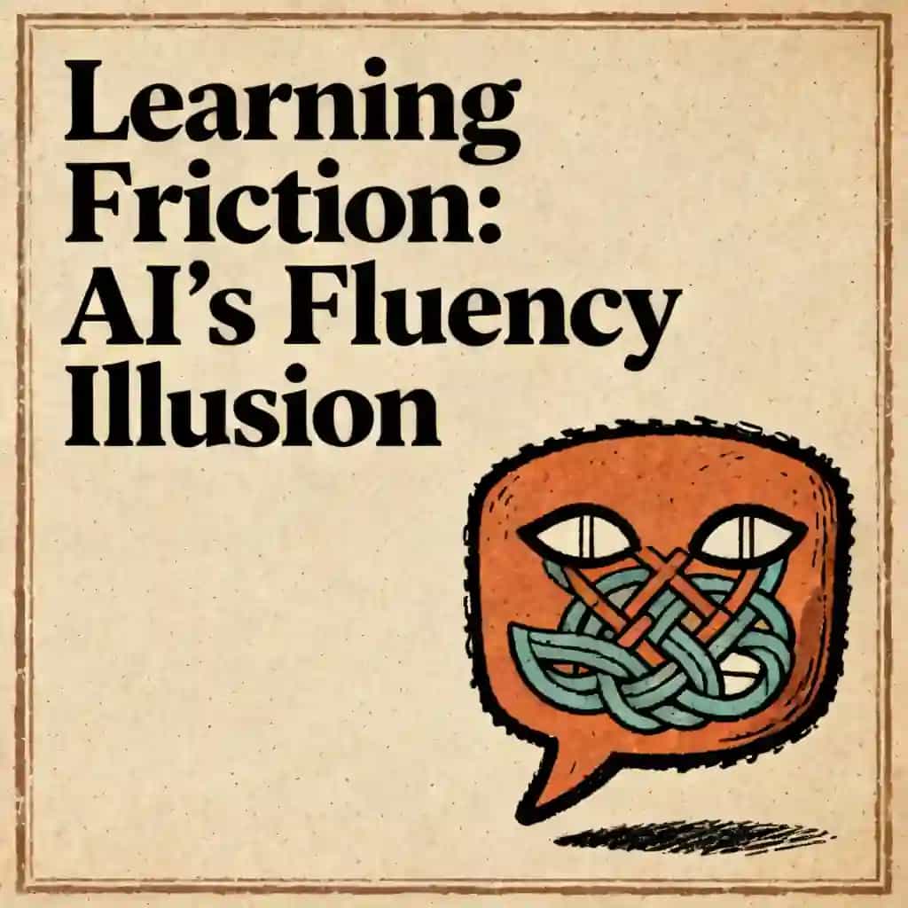 Buchcover von The Learning Friction: AI and the Fluency Illusion