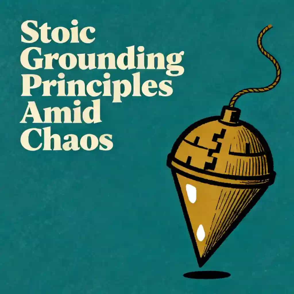 Buchcover von Stoic man principles for staying grounded in chaos