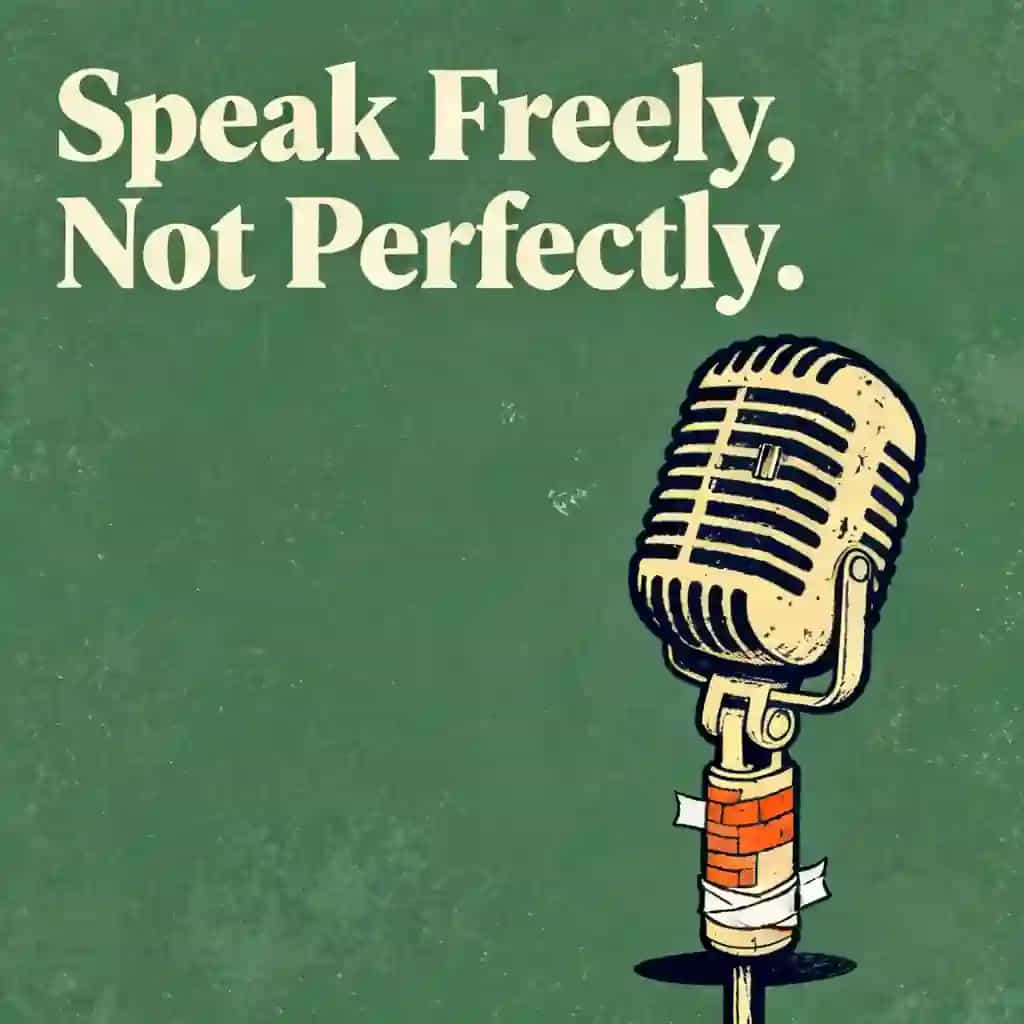 Public speaking is easier when you stop being perfect 책 표지