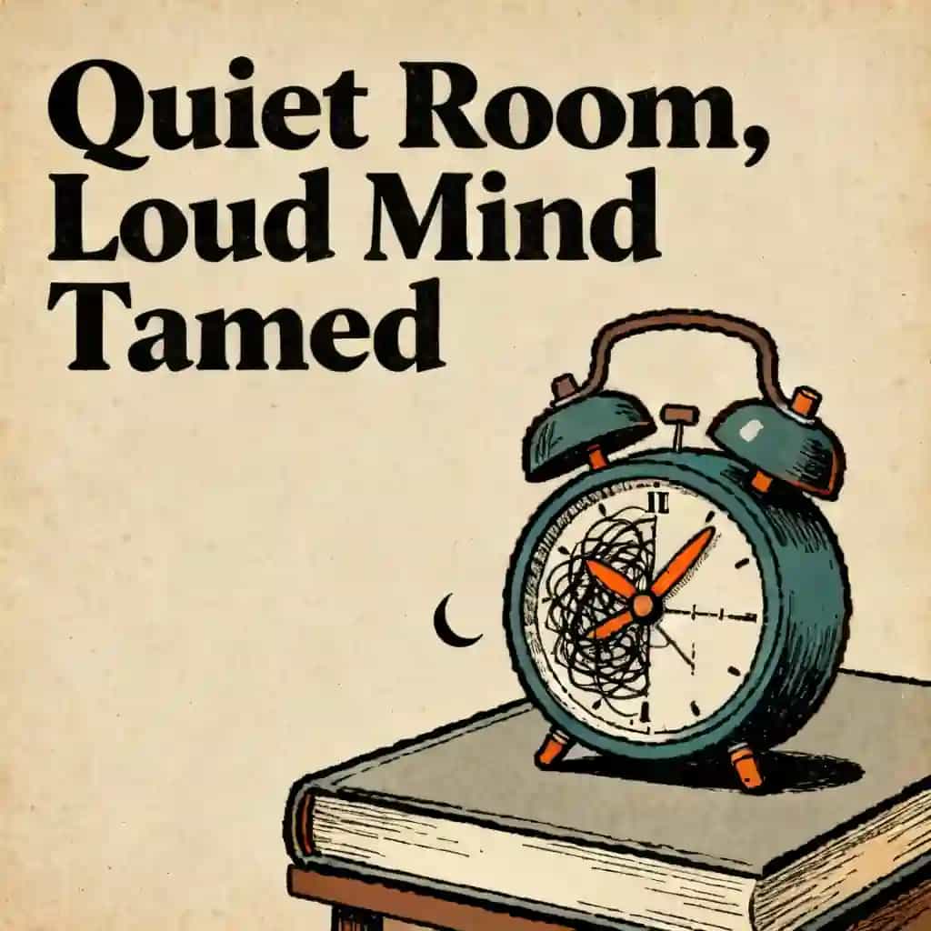 Copertina del libro Quiet Room, Loud Mind: Taming Nighttime Anxiety