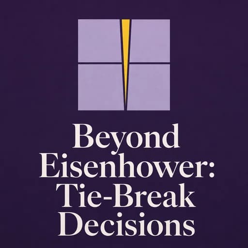 Breaking the Tie: Beyond the Eisenhower Matrix & Urgency Effect