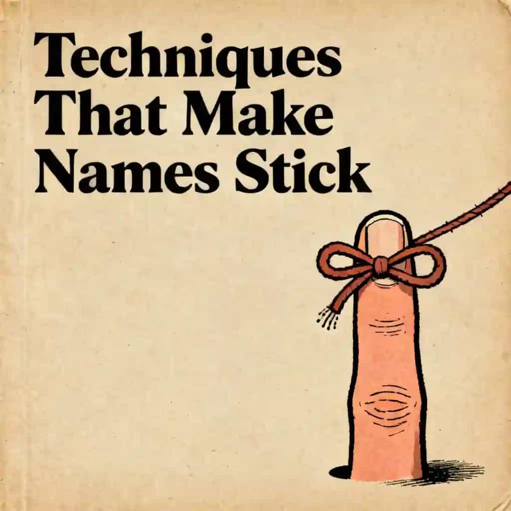 Remembering names is easier with these techniques book cover