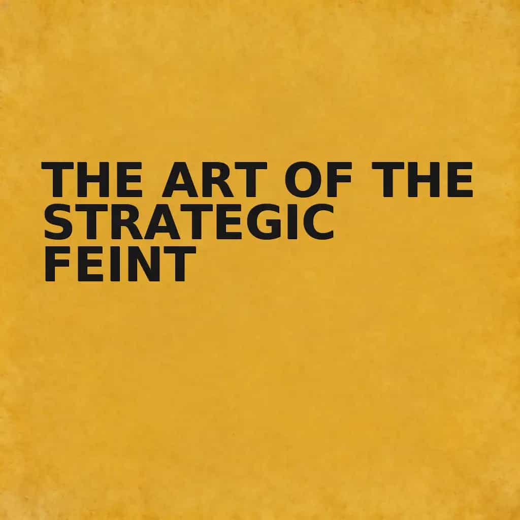 Copertina del libro The Art of the Strategic Feint