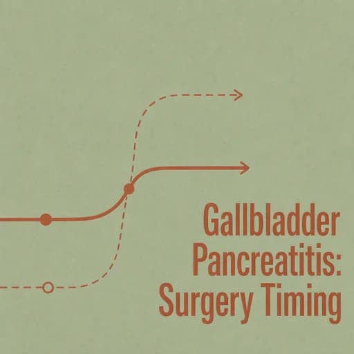Gallbladder Pancreatitis: Surgery Timing and Treatment Debate