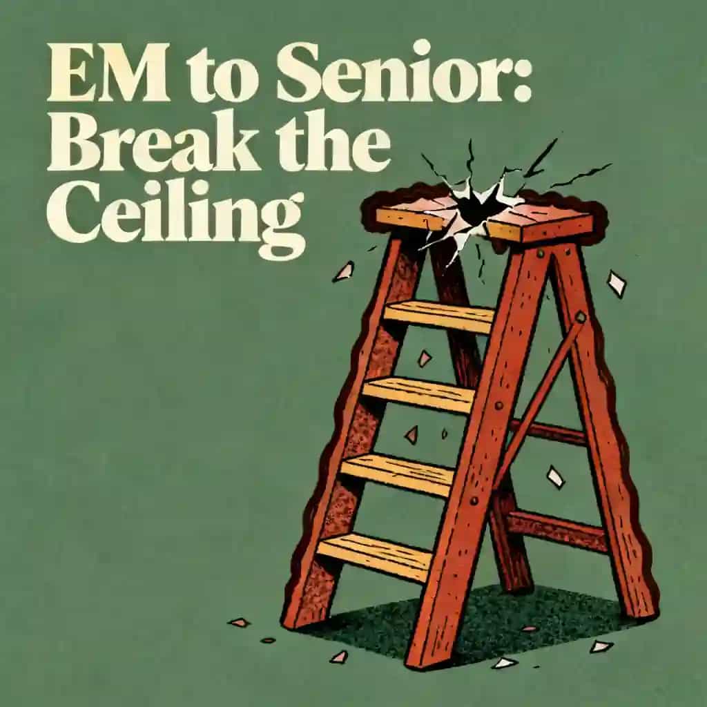 Portada del libro Engineering Manager to Senior EM: Breaking the Ceiling