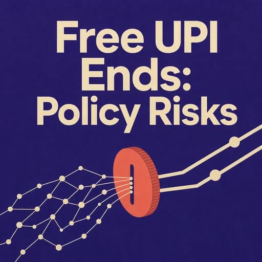 The End of Free UPI: A Policy Risk Framework for MDR