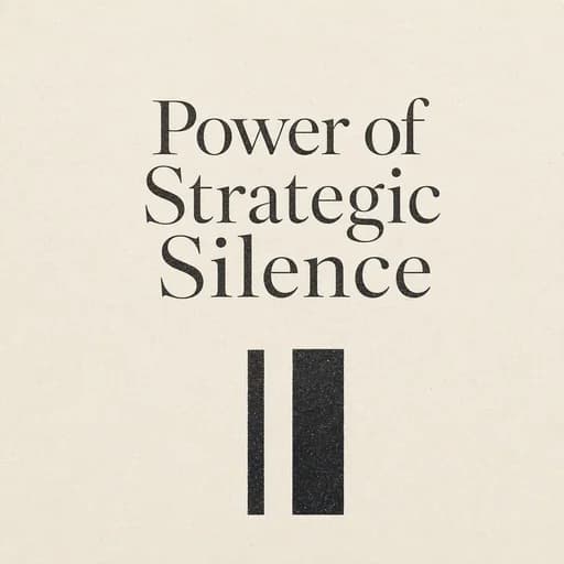 The Power of Strategic Silence: Using Pauses for Social Control