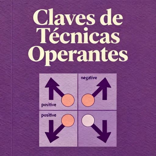 Técnicas Operantes de Intervención: Triple Relación de Contingencia