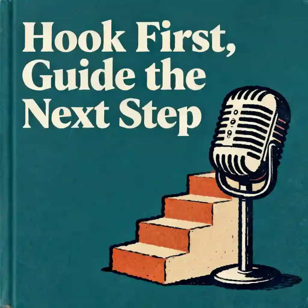 Podcast intro hooks and the next best step book cover