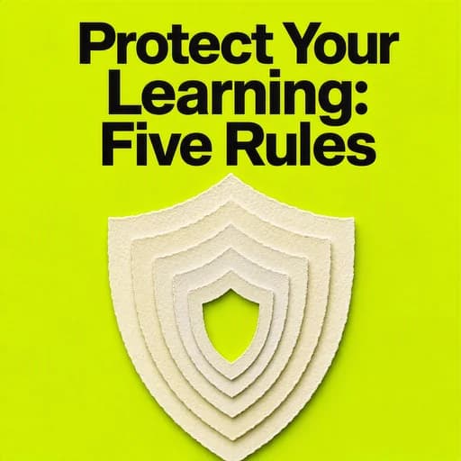 Epistemic Self-Defense: 5 Rules for Learning in the Age of AI