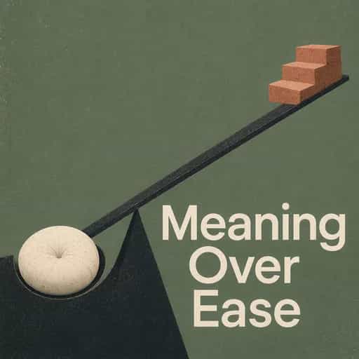 Copertina del libro The Comfort Trap: Meaning vs. Ease