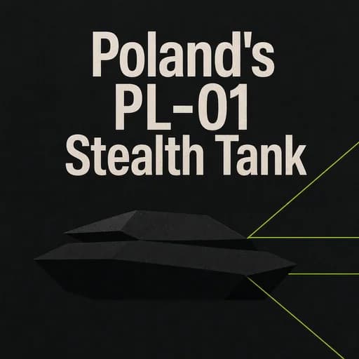 PL-01: The Polish Stealth Tank Concept and BAE Systems Design
