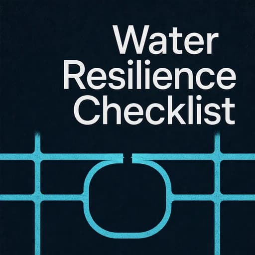 Water System Hacks: The Resilience Checklist & Cyber Threats
