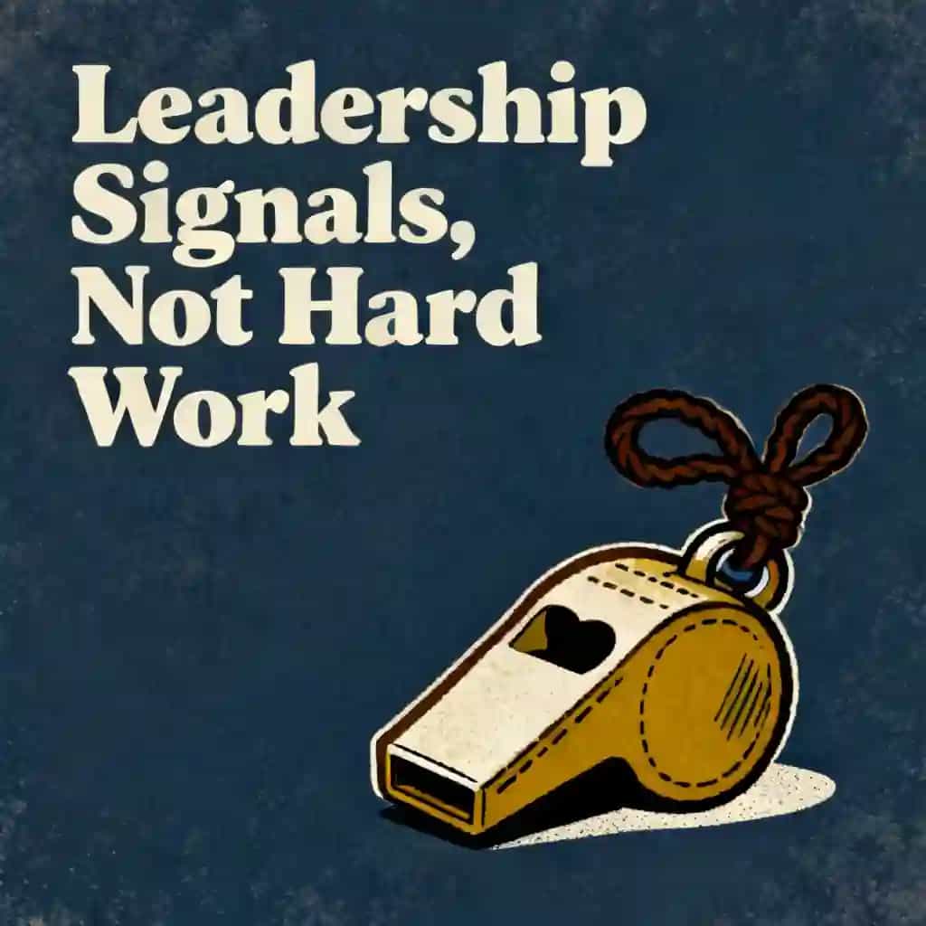 Copertina del libro The Hard Work Trap: Signals of Leadership