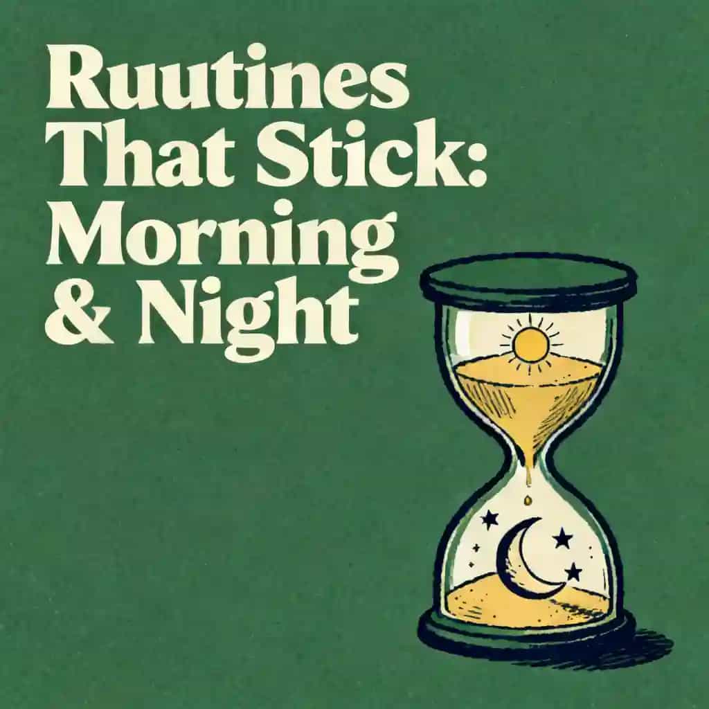 Copertina del libro Morning and nightly routines that actually stick