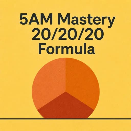 The 5 AM Club: Robin Sharma’s 20/20/20 Formula for Mastery