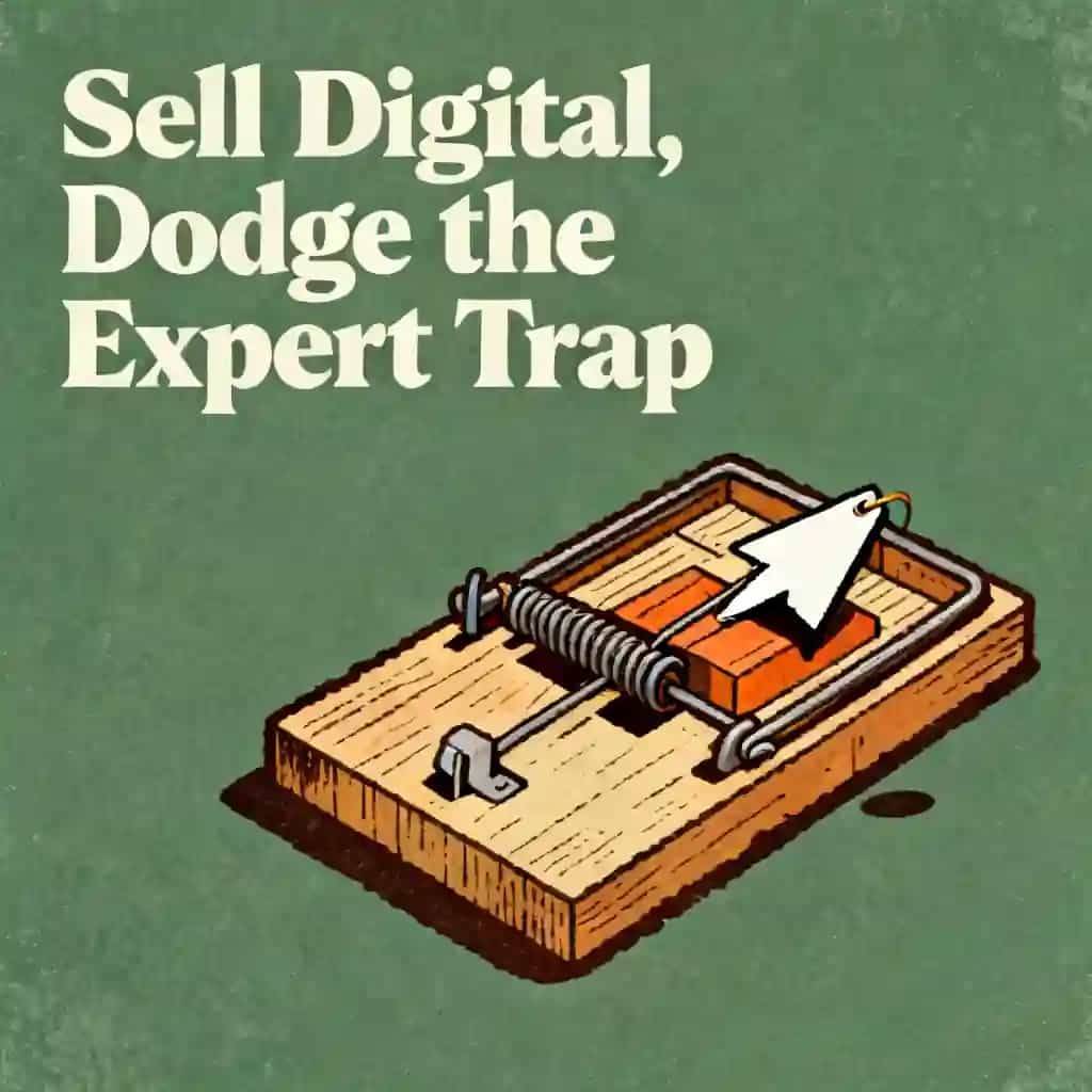 Sell digital products without the expert trap book cover